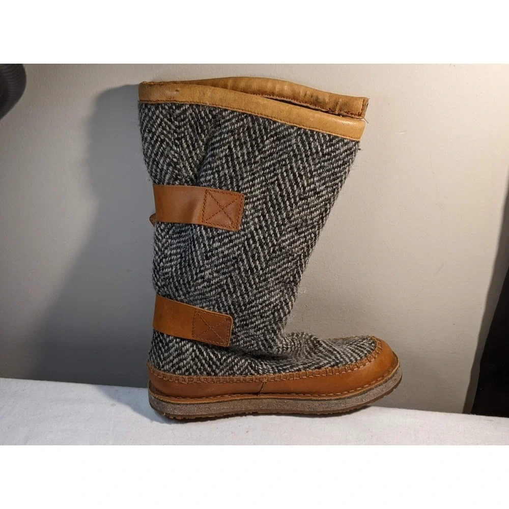 Womens Sorel Chipahko Blanket Wool Mid Calf Winter Boots Size 5 NL1972-286 - Picture 6 of 8